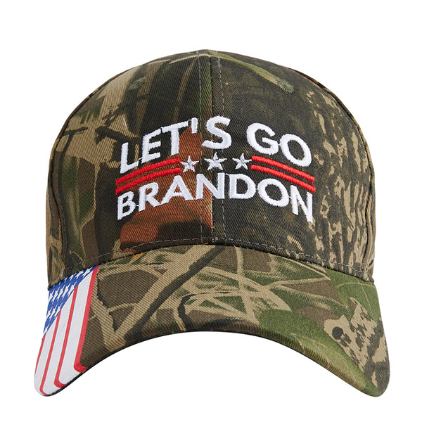 LET'S GO BRANDON USA FLAG CAMO CAP