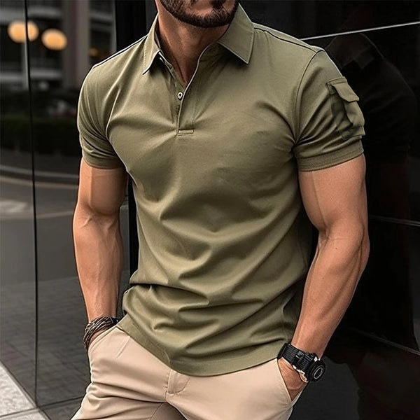 CASUAL POLO SHIRT WITH SHOULDER POCKET