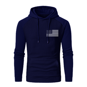 USA FLAG WAFFLE RAGLAN HOODIE