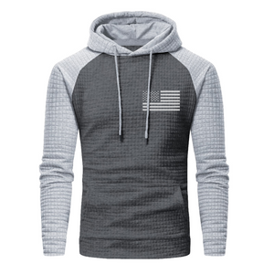 USA FLAG WAFFLE RAGLAN HOODIE