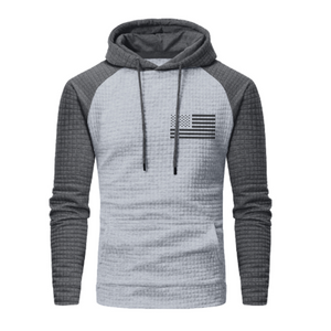 USA FLAG WAFFLE RAGLAN HOODIE