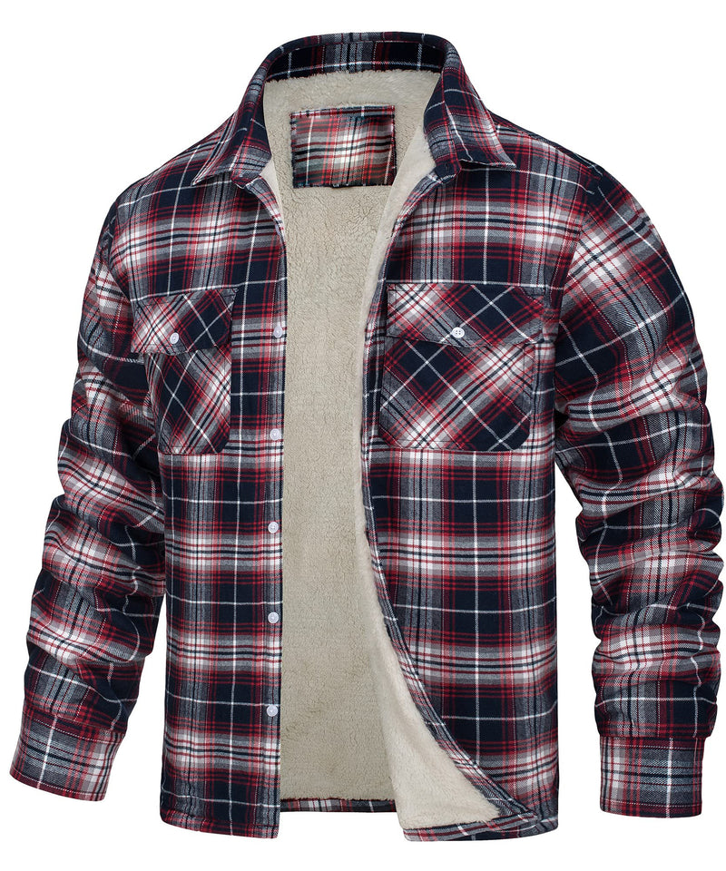 THICK PLAID LOOSE FLEECE JACKET