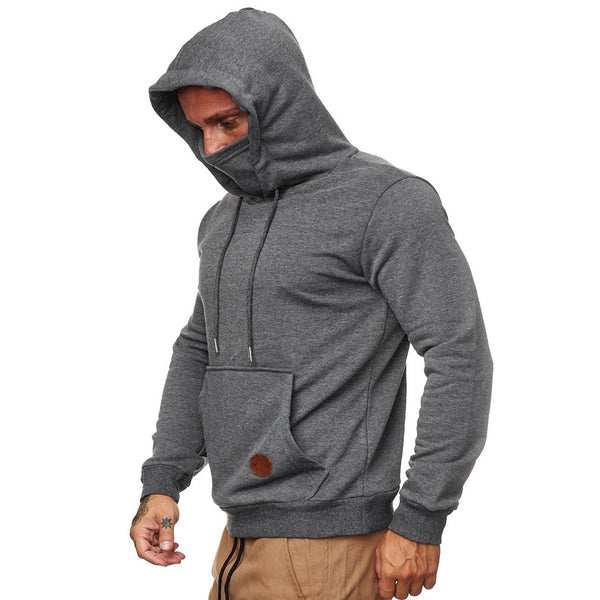 HOODED MASK ZIPPER POCKET HOODIE