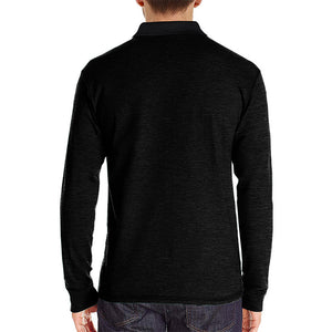 RETRO BUTTON ACTIVE LONG SLEEVE POCKET POLO SHIRT