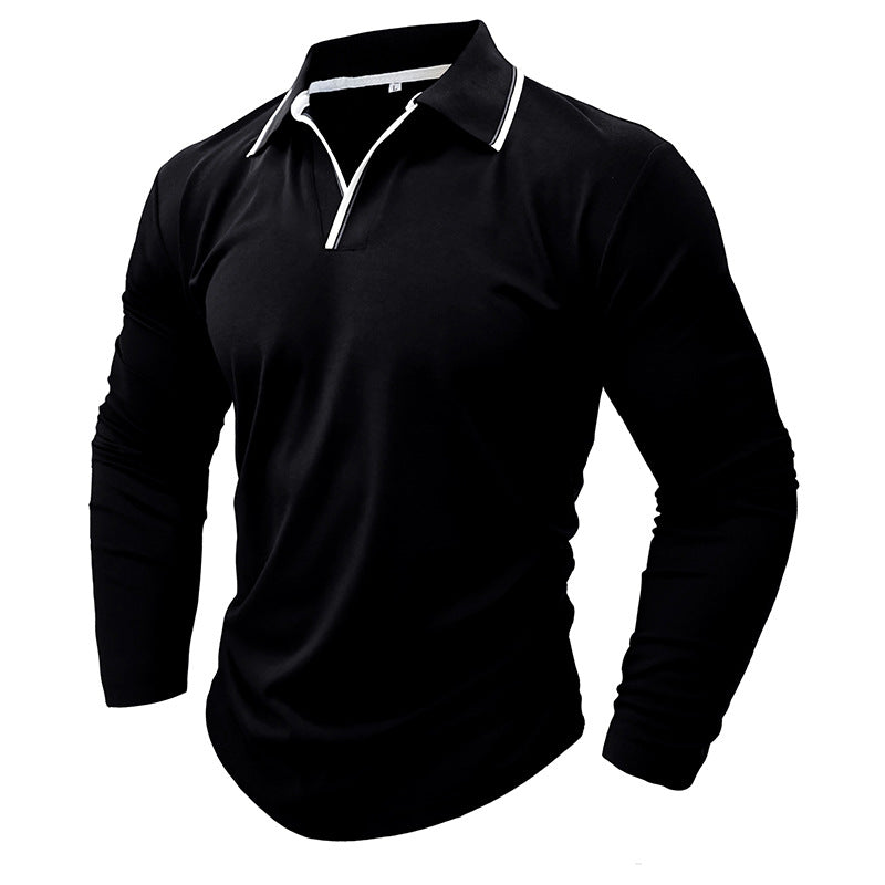 V-NECK LONG SLEEVE POLO SHIRT