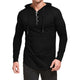 CASUAL QUARTER ZIP BUTTON DOWN HOODIE