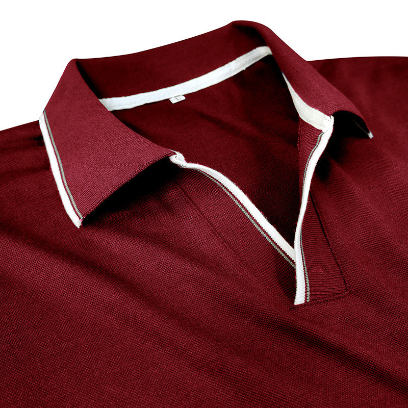 V-NECK LONG SLEEVE POLO SHIRT