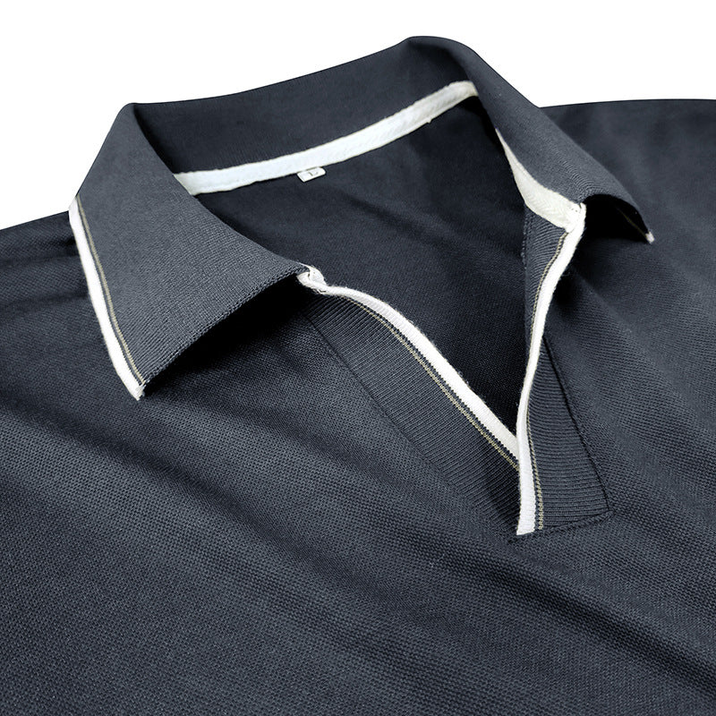 V-NECK LONG SLEEVE POLO SHIRT