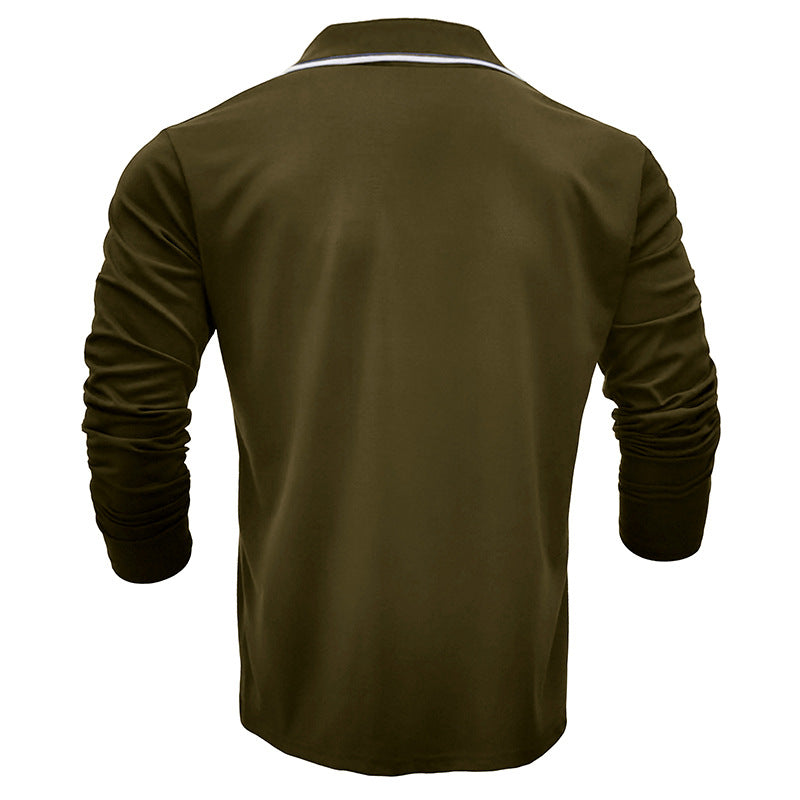 V-NECK LONG SLEEVE POLO SHIRT