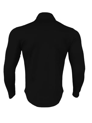 SOLID COLOR ZIPPER TURTLE NECK SWEATSHIRT SPORTY TWO-PIECE SET