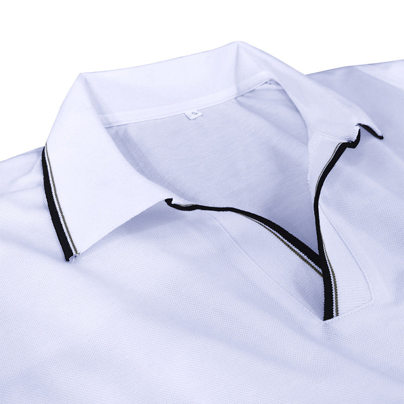 V-NECK LONG SLEEVE POLO SHIRT