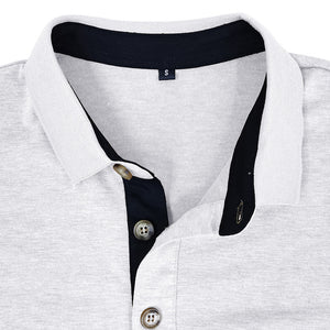 RETRO BUTTON ACTIVE LONG SLEEVE POCKET POLO SHIRT