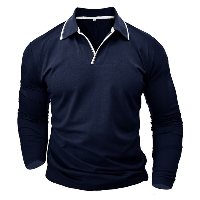 V-NECK LONG SLEEVE POLO SHIRT