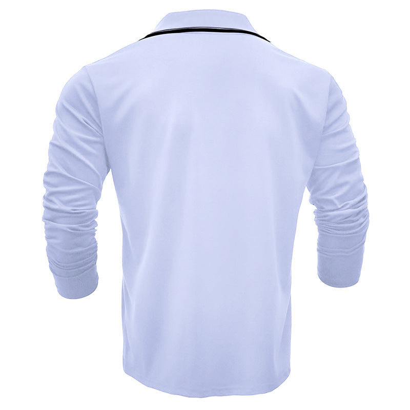 V-NECK LONG SLEEVE POLO SHIRT