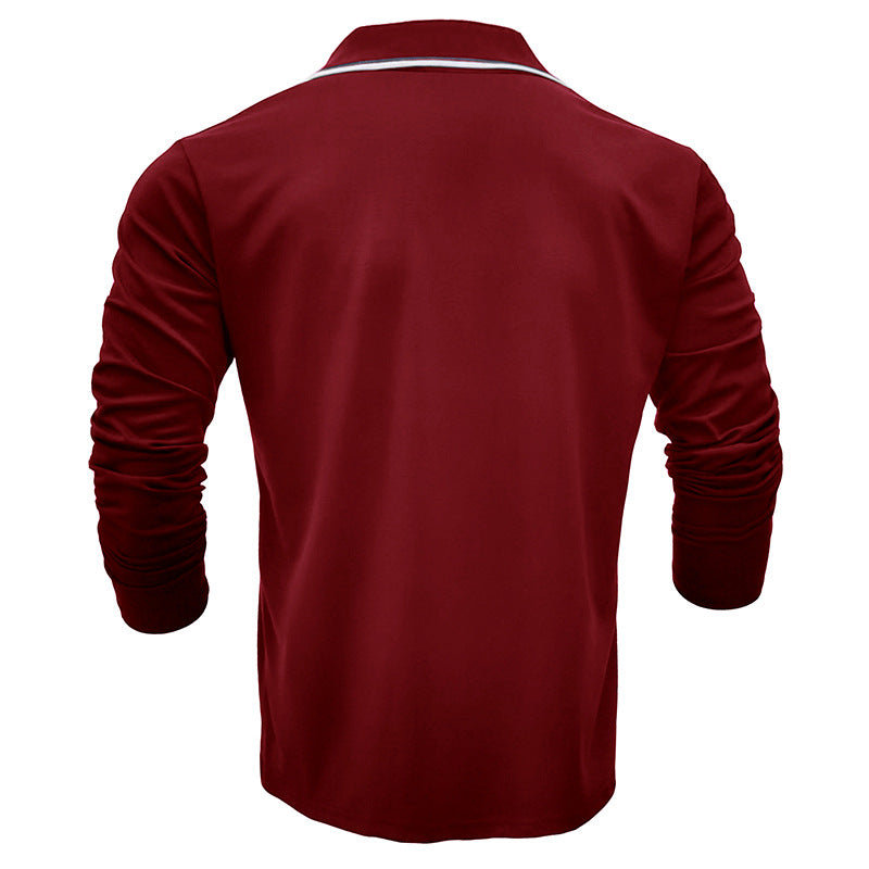 V-NECK LONG SLEEVE POLO SHIRT