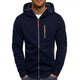 CASUAL THICKEN ZIPPER HOODED JACKET