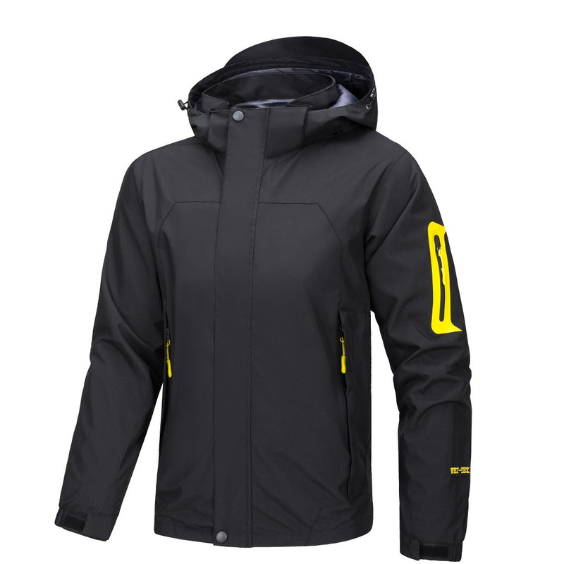 OUTDOOR DETACHABLE HOODED WATERPROOF HARDSHELL JACKET