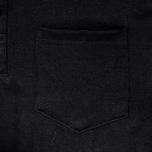 RETRO BUTTON ACTIVE LONG SLEEVE POCKET POLO SHIRT