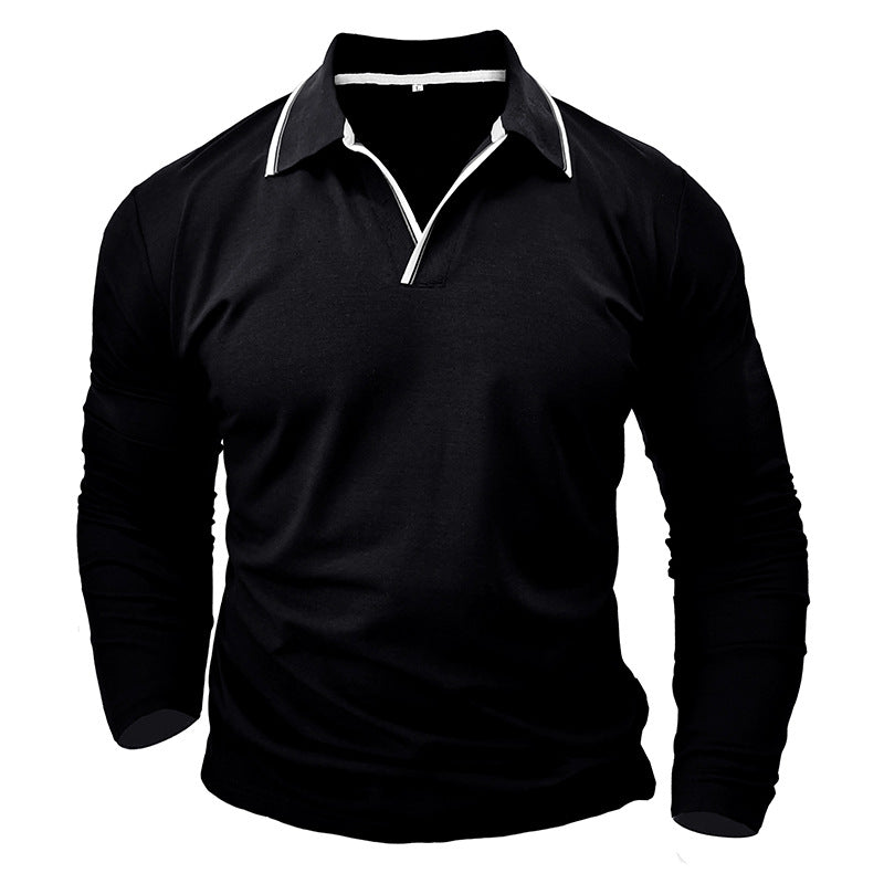 V-NECK LONG SLEEVE POLO SHIRT