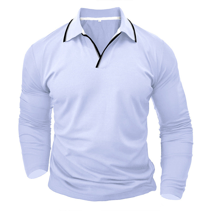 V-NECK LONG SLEEVE POLO SHIRT