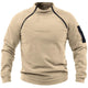 OUTDOOR FLEECE ZIPPER POCKET STAND COLLAR SWEATSHIRT