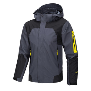 OUTDOOR DETACHABLE HOODED WATERPROOF HARDSHELL JACKET