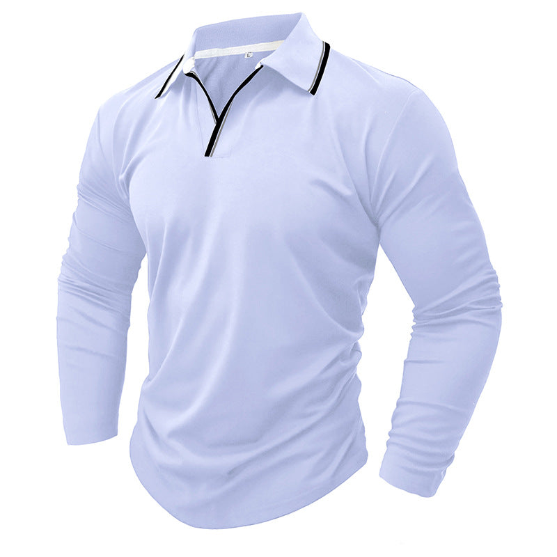 V-NECK LONG SLEEVE POLO SHIRT