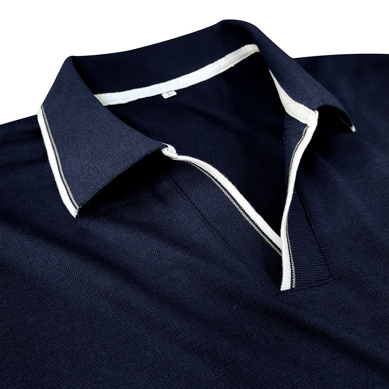 V-NECK LONG SLEEVE POLO SHIRT