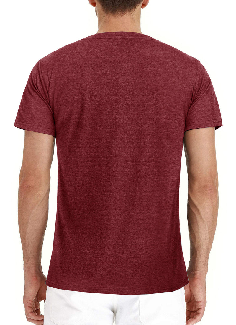 BUTTON HENLEY NECK SHORT SLEEVE POCKET TEE