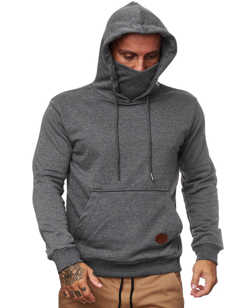 HOODED MASK ZIPPER POCKET HOODIE