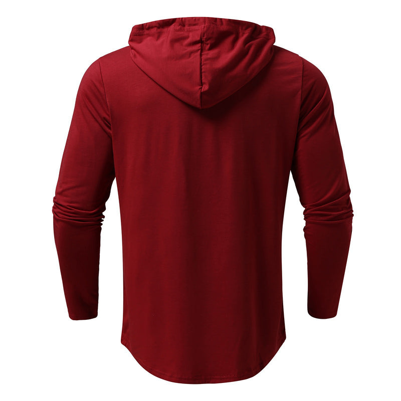 CASUAL QUARTER ZIP BUTTON DOWN HOODIE