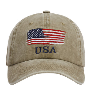 PATRIOTIC CAP EMBROIDERED USA CAP