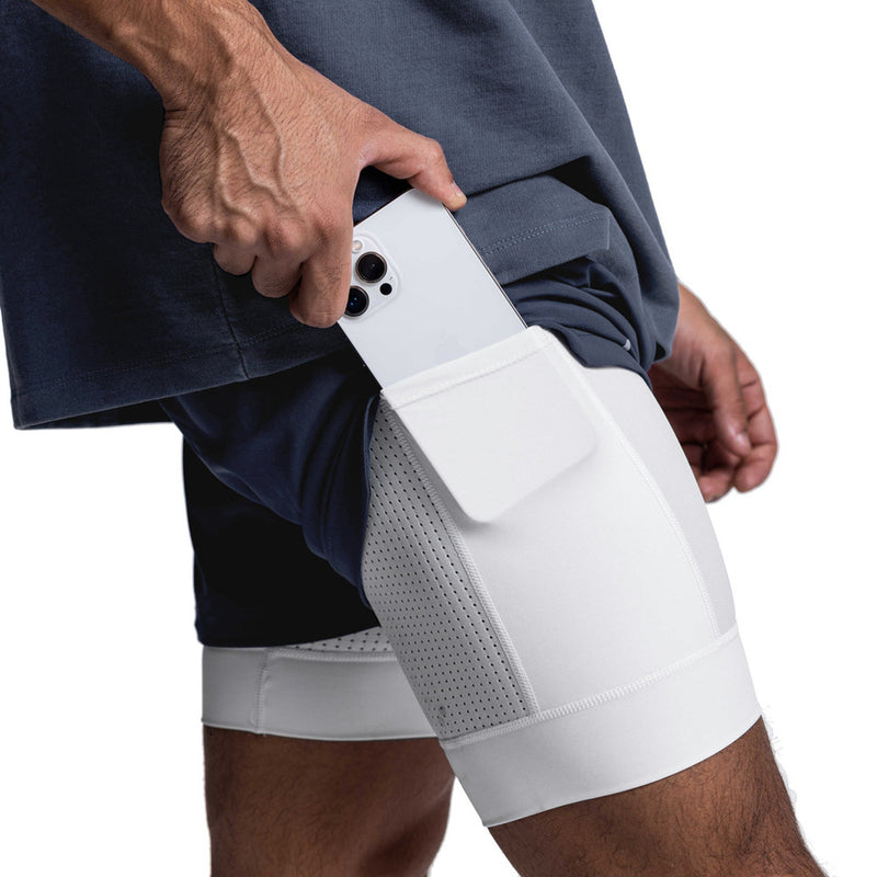 ESSENTIAL QUICK DRY POCKET 2 IN 1 7'' INSEAM ACTIVE SHORTS
