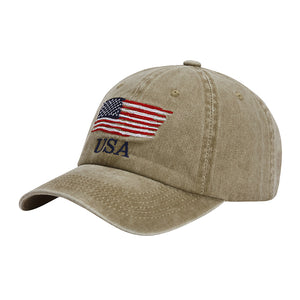 PATRIOTIC CAP EMBROIDERED USA CAP