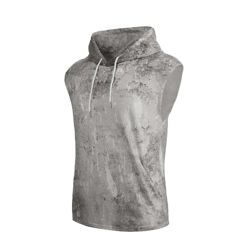 TIED-DYE QUICKDRY HOODED TANK TOP