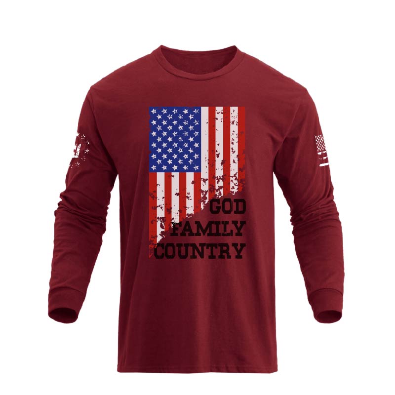 USA FLAG GFC GRAPHIC LONG SLEEVE T-SHIRT