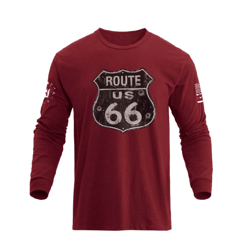 ROUTE 66 GRAPHIC LONG SLEEVE T-SHIRT