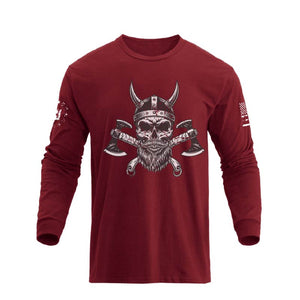 SKULL WARRIOR GRAPHIC LONG SLEEVE T-SHIRT