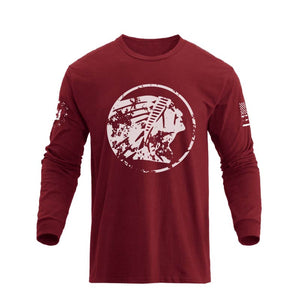 100% COTTON NATIVE AMERICAN GRAPHIC LONG SLEEVE T-SHIRT