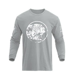 100% COTTON NATIVE AMERICAN GRAPHIC LONG SLEEVE T-SHIRT