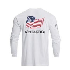 USA FLAG GRAPHIC LONG SLEEVE T-SHIRT