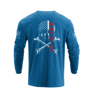 PATRIOT SKULL GRAPHIC LONG SLEEVE T-SHIRT
