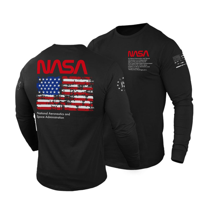 NASA 100%COTTON GRAPHIC LONG SLEEVE T-SHIRT