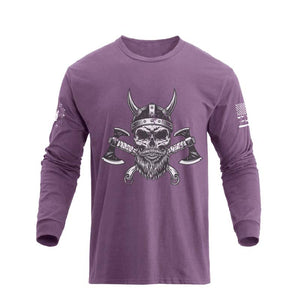SKULL WARRIOR GRAPHIC LONG SLEEVE T-SHIRT