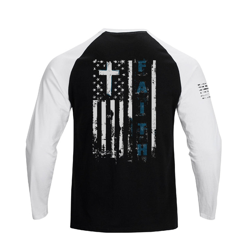 USA FLAG RAGLAN GRAPHIC LONG SLEEVE T-SHIRT