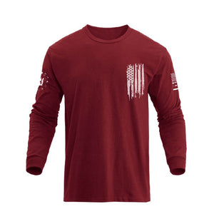 NEW YORK USA FLAG GRAPHIC LONG SLEEVE T-SHIRT