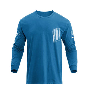 NEW YORK USA FLAG GRAPHIC LONG SLEEVE T-SHIRT