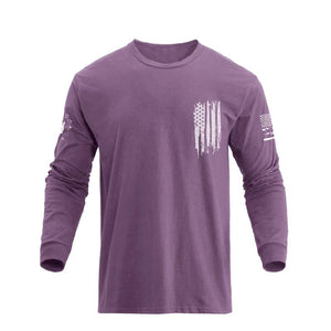 NEW YORK USA FLAG GRAPHIC LONG SLEEVE T-SHIRT