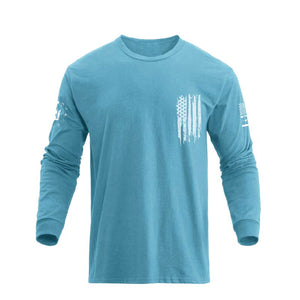 NEW YORK USA FLAG GRAPHIC LONG SLEEVE T-SHIRT