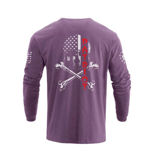 PATRIOT SKULL GRAPHIC LONG SLEEVE T-SHIRT